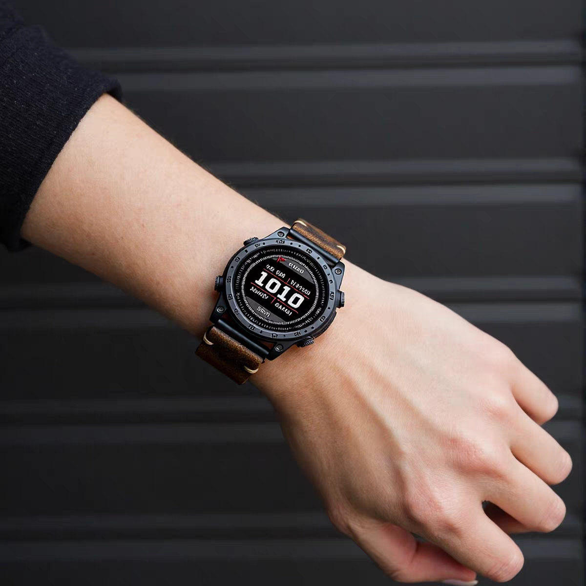 Vintage Leather QuickFit Strap For Garmin--Lengthened Size