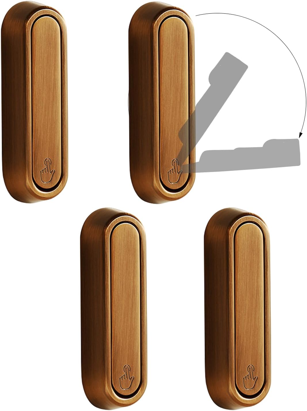 4PCS Folding Coat Hook, Heavy Duty Wall Hooks Made of Zinc Alloy, Foldable Gold Wall Hooks for Hanging Coats, Scarves, Hats, Bathrobes, Keys, Bags (Gold)