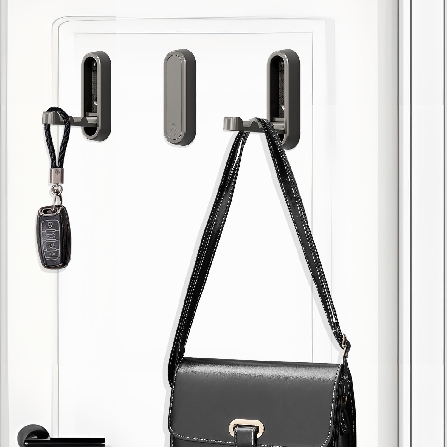 4PCS Folding Coat Hook, Heavy Duty Wall Hooks Made of Zinc Alloy, Foldable Gold Wall Hooks for Hanging Coats, Scarves, Hats, Bathrobes, Keys, Bags (Gold)