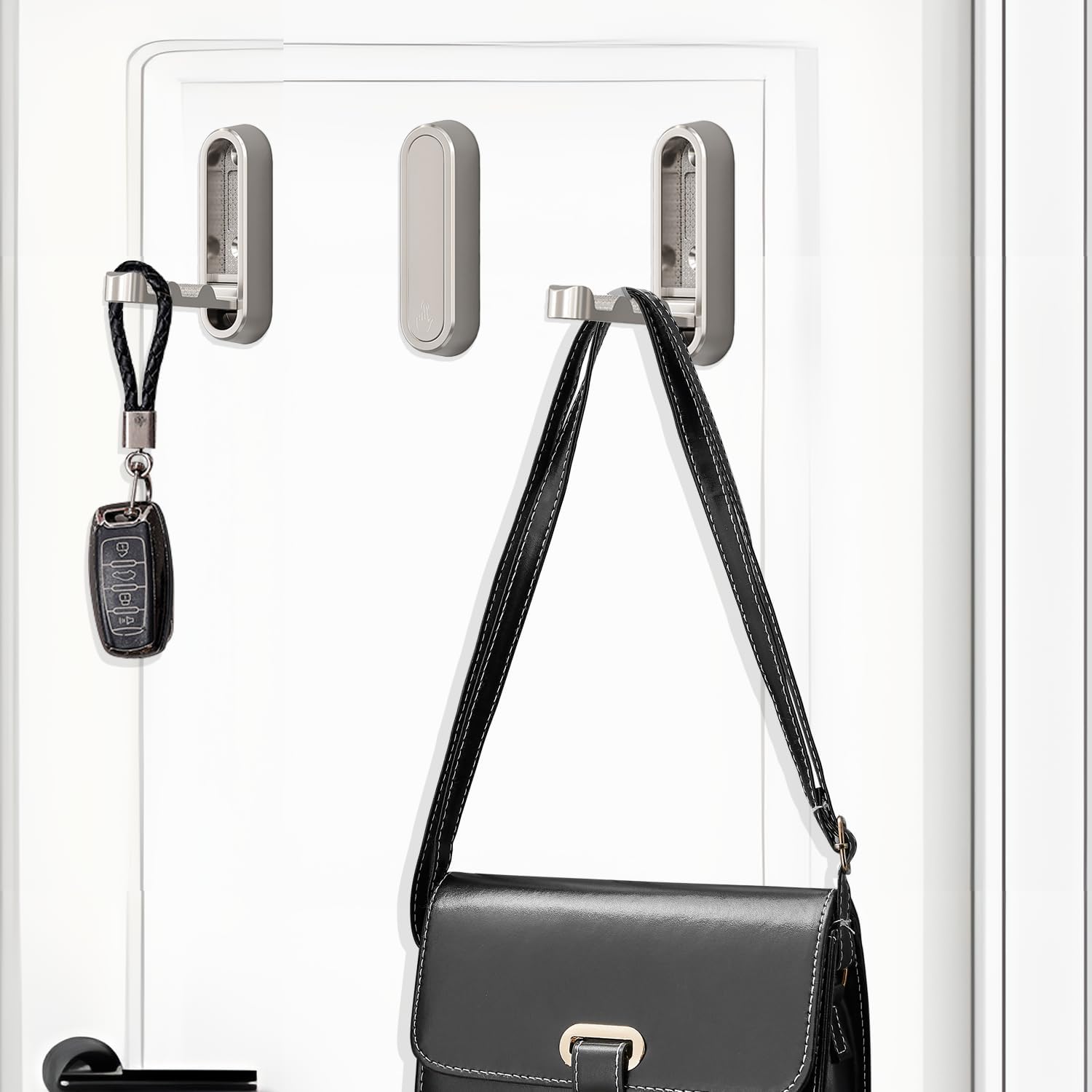 4PCS Folding Coat Hook, Heavy Duty Wall Hooks Made of Zinc Alloy, Foldable Gold Wall Hooks for Hanging Coats, Scarves, Hats, Bathrobes, Keys, Bags (Gold)