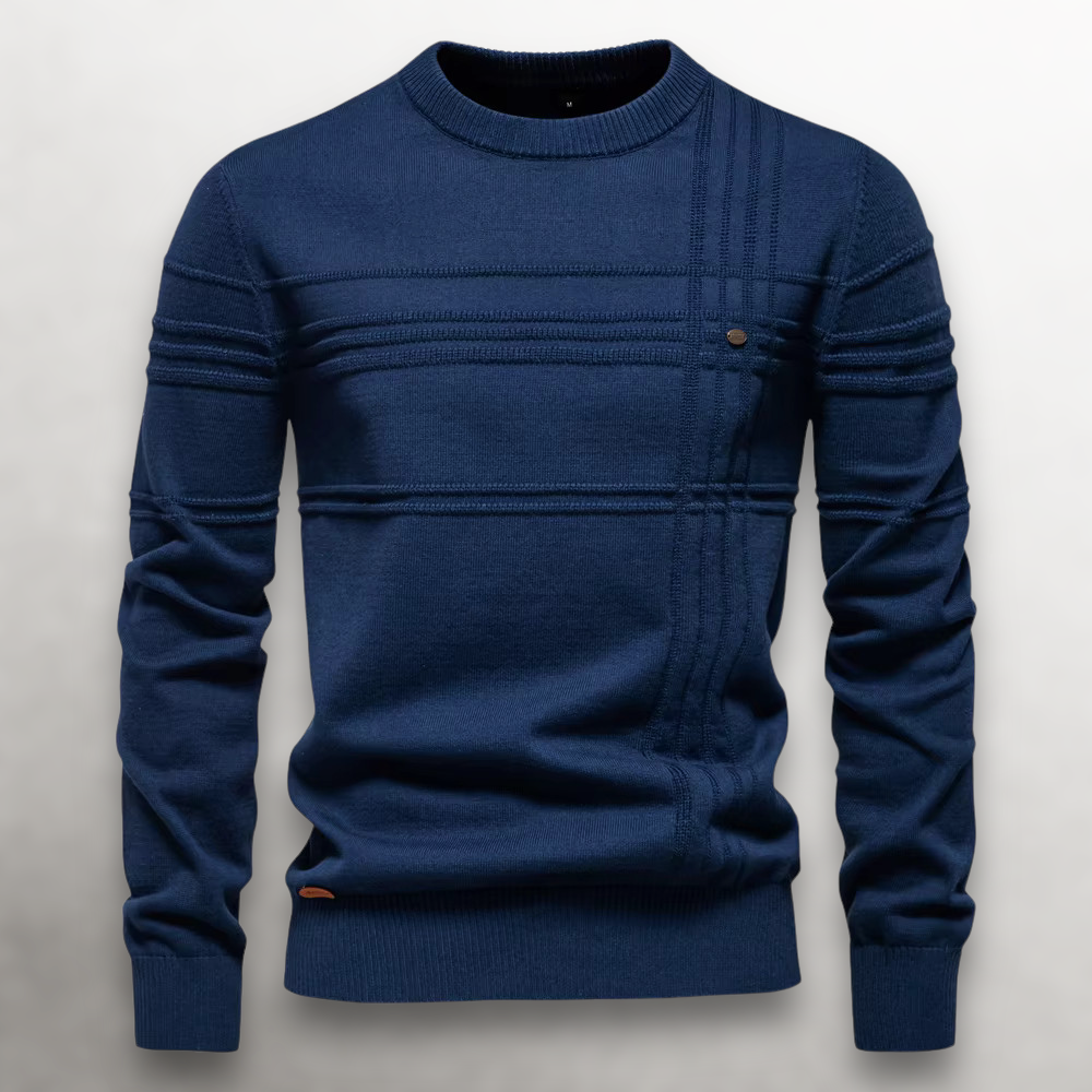 Sullivan Grid-Knit Cotton Sweater