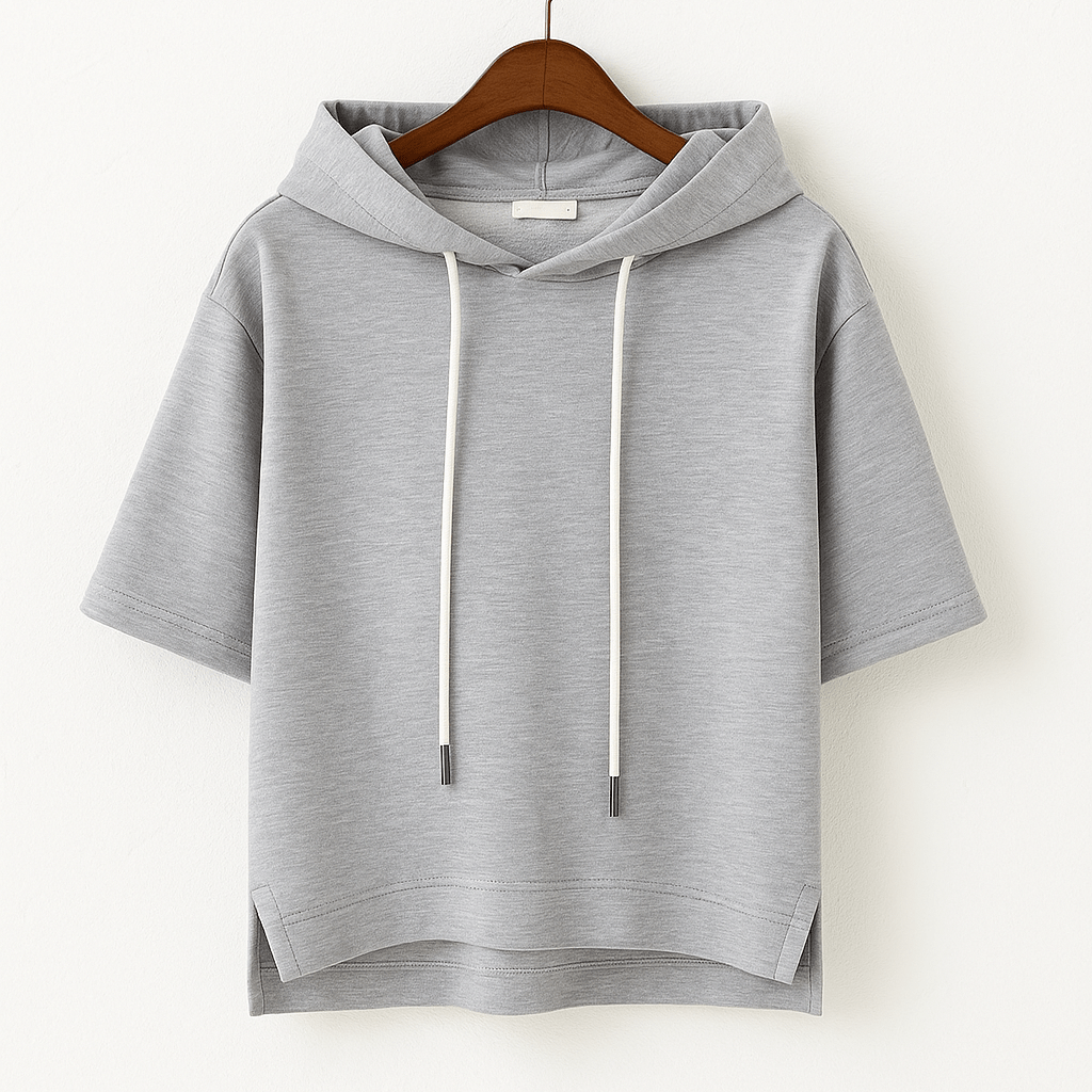 ALISON SHORT SLEEVE HOODIE - Prestiqlo