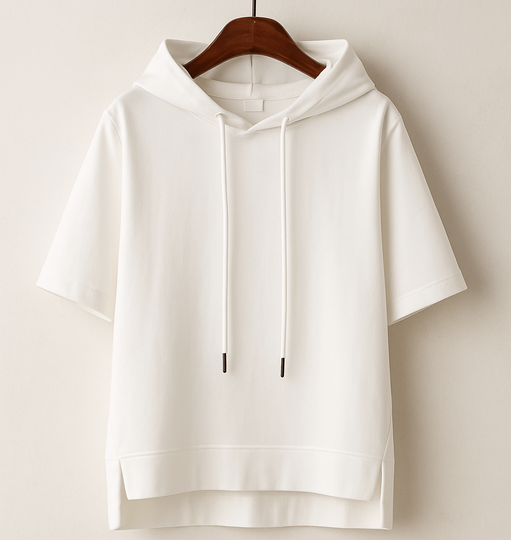 ALISON SHORT SLEEVE HOODIE - Prestiqlo