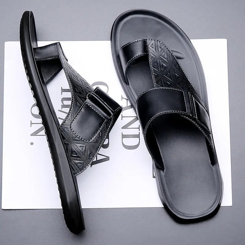 Ashmere Leather Sandals - Prestiqlo