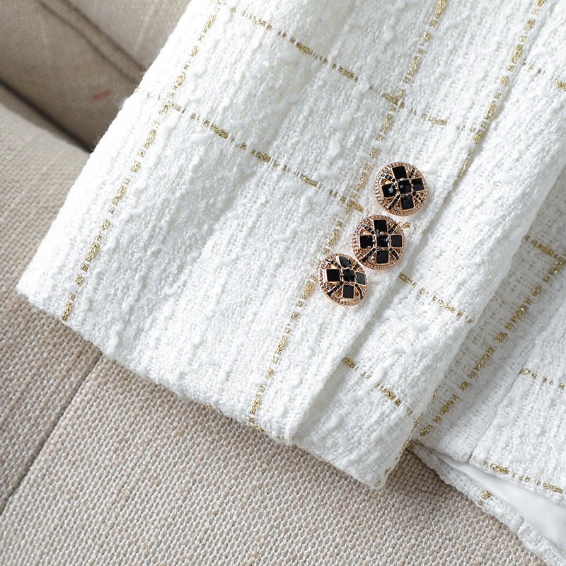 CELINA™ PLAID BLAZER - Prestiqlo