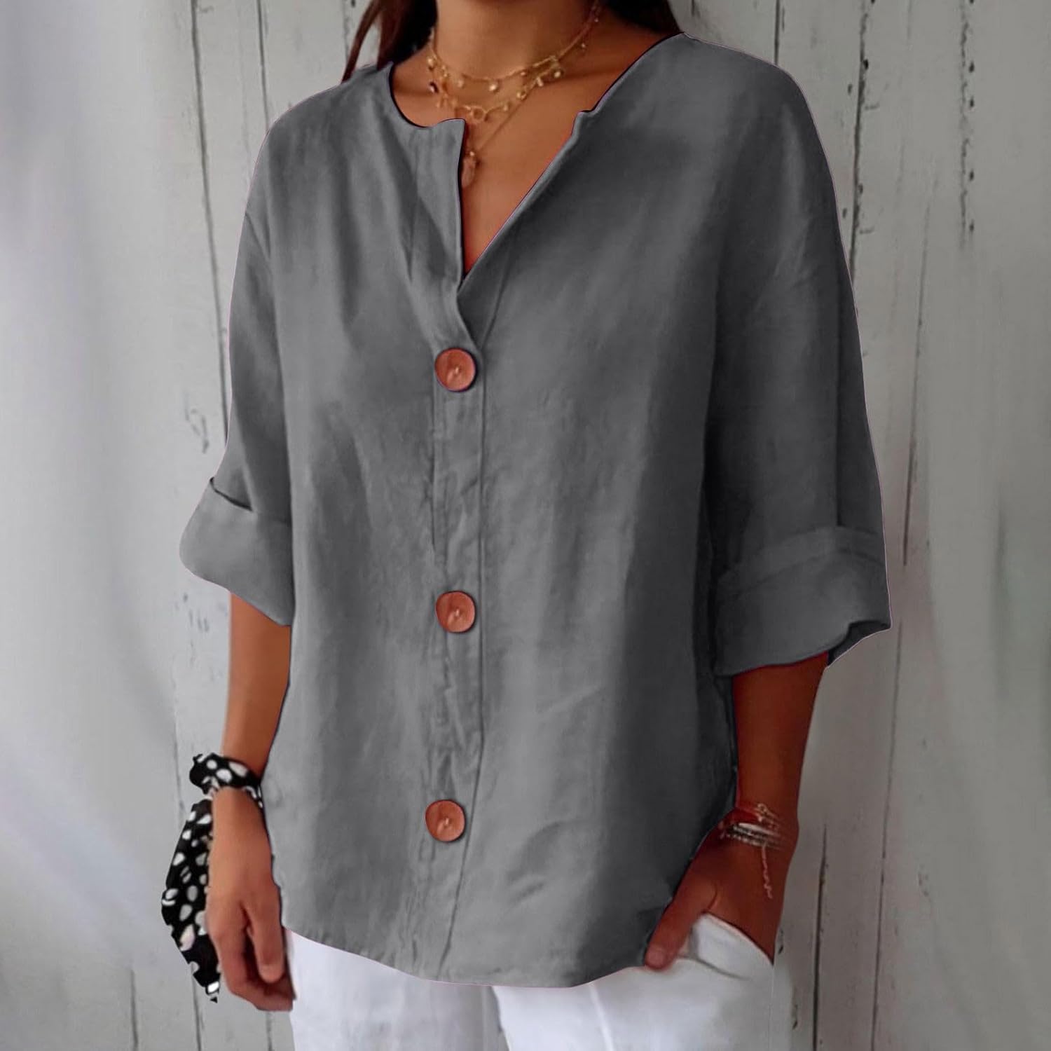 Clara - Relaxed Blouse - Prestiqlo