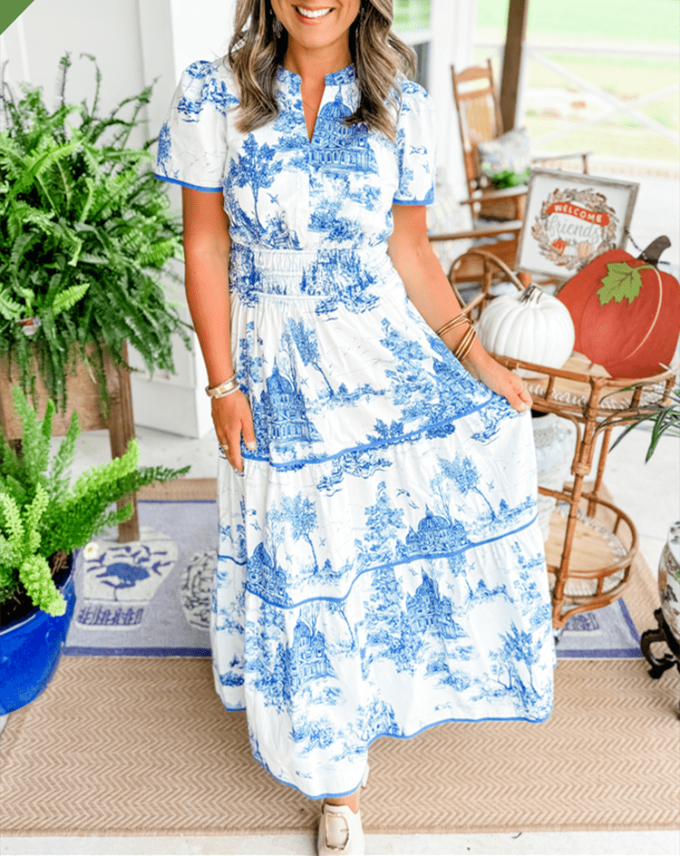 Eliza | Classic Toile Maxi - Prestiqlo