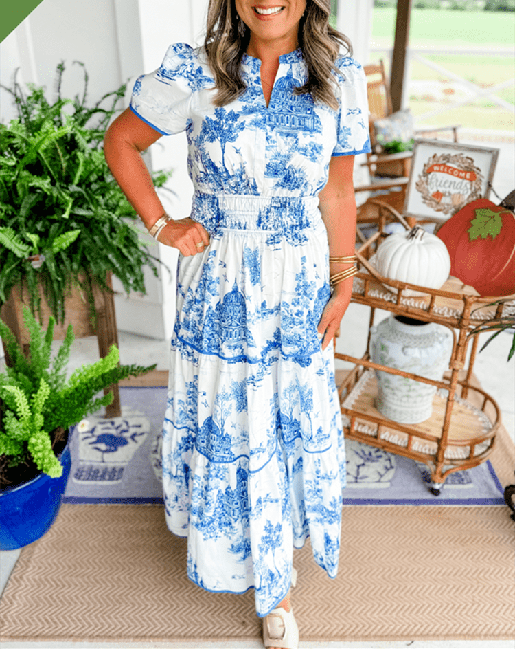 Eliza | Classic Toile Maxi - Prestiqlo