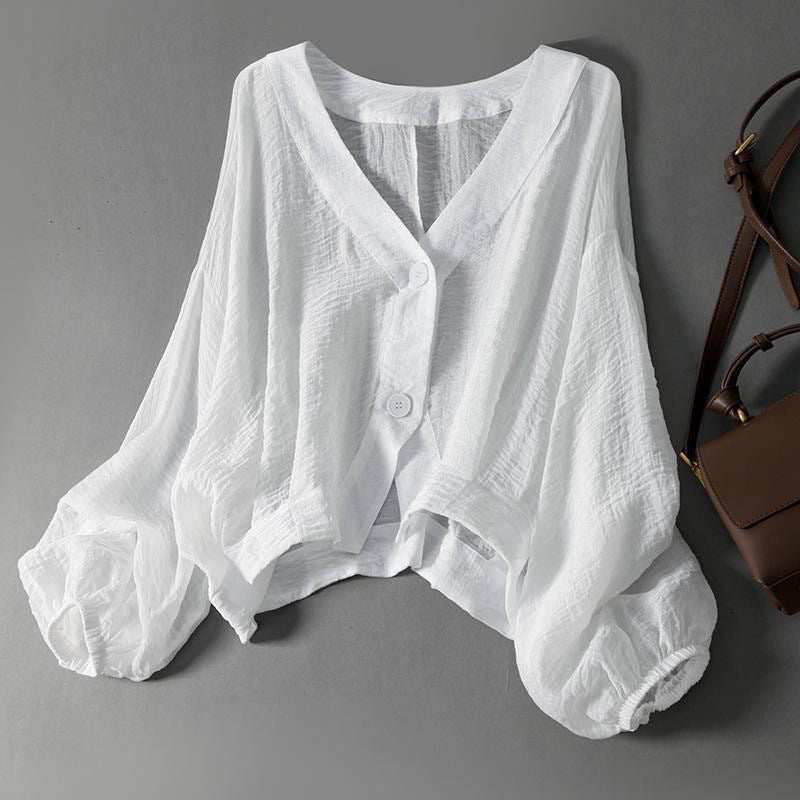 ELLA LINEN BLOUSE - Prestiqlo