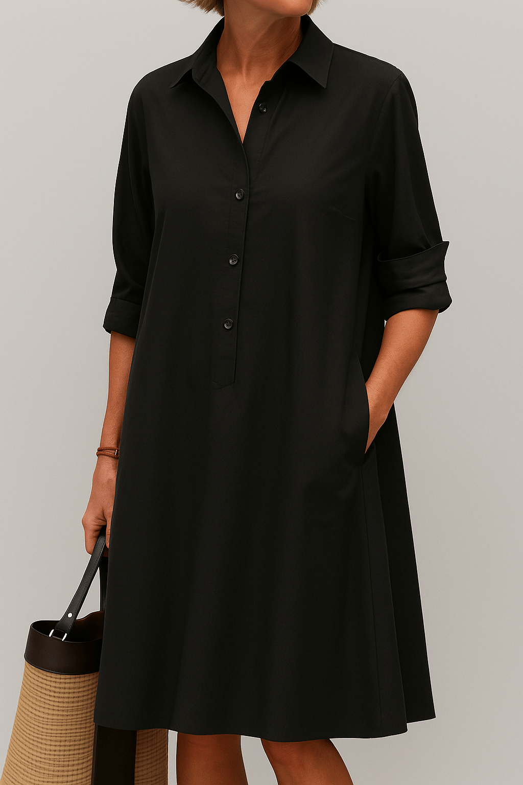 Elodie - Button - down shirt dress - Prestiqlo