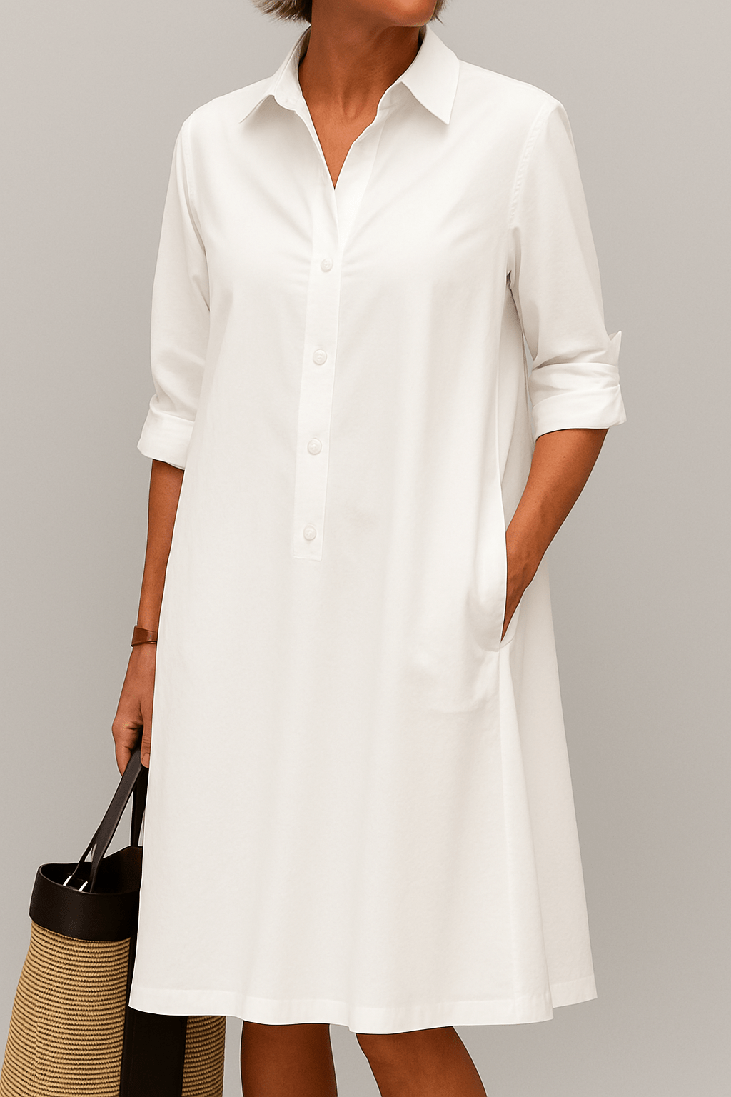 Elodie - Button - down shirt dress - Prestiqlo