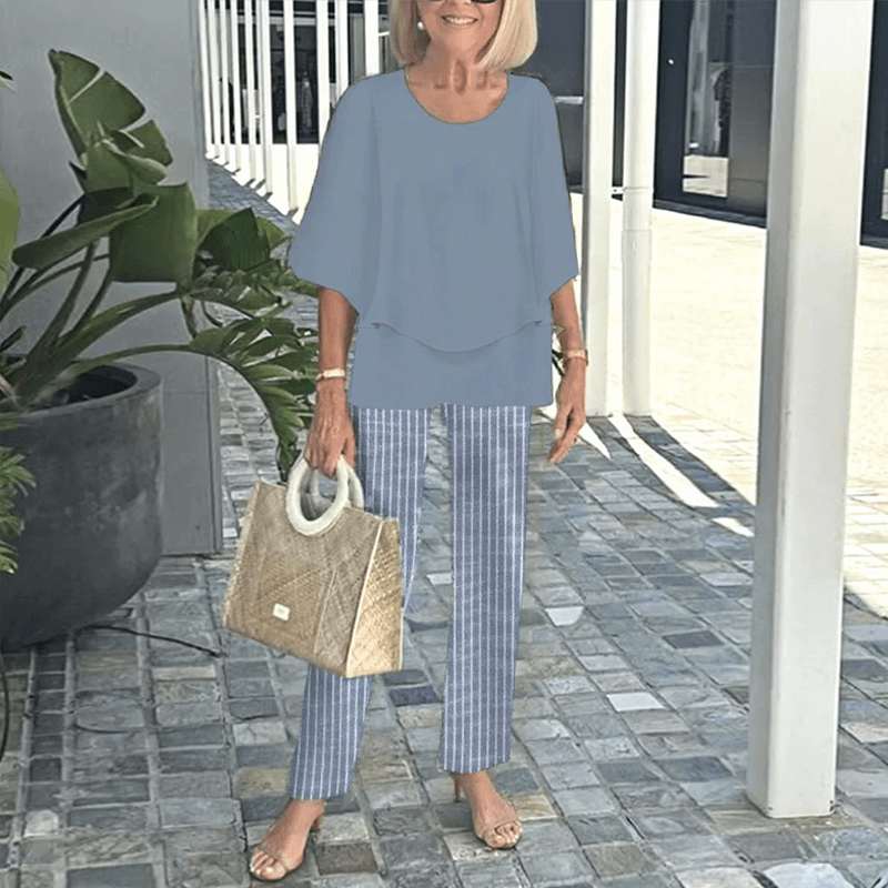 Megan | Printed Lounge Set - Prestiqlo