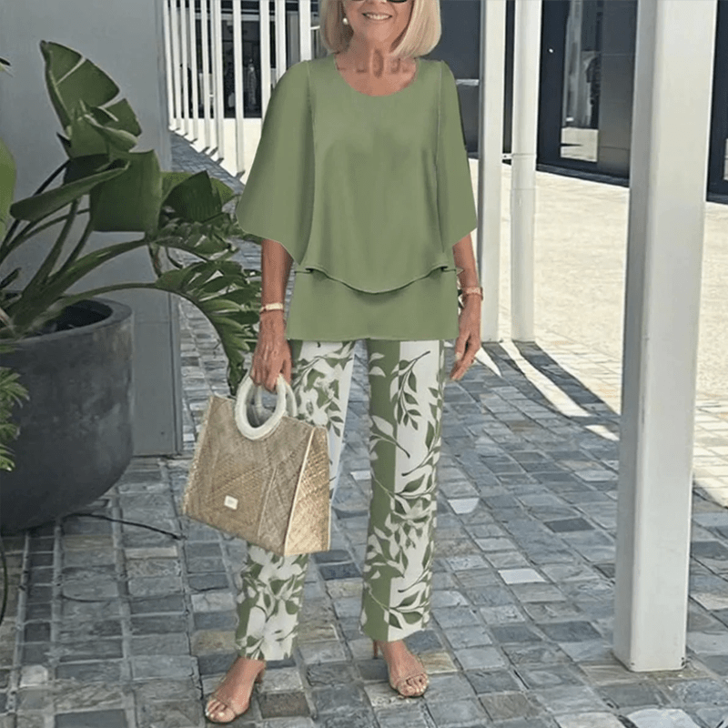 Megan | Printed Lounge Set - Prestiqlo