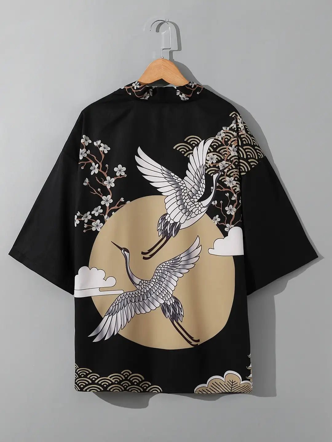 RANMARU KIMONO Men's Summer Short - sleeved Printed Shirt Shirt Fashion National Trend Harajuku Retro Cardigan and Clothing - Prestiqlo