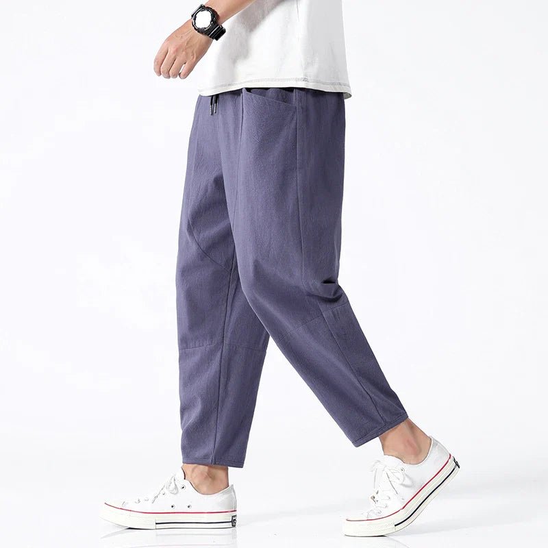 Urban Cropped Cotton Pants - Prestiqlo