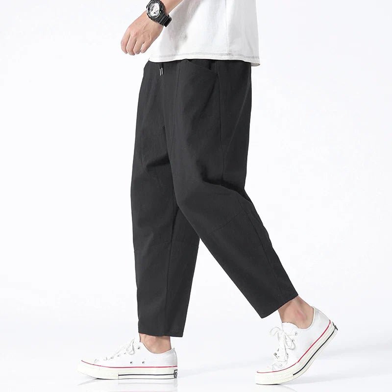 Urban Cropped Cotton Pants - Prestiqlo