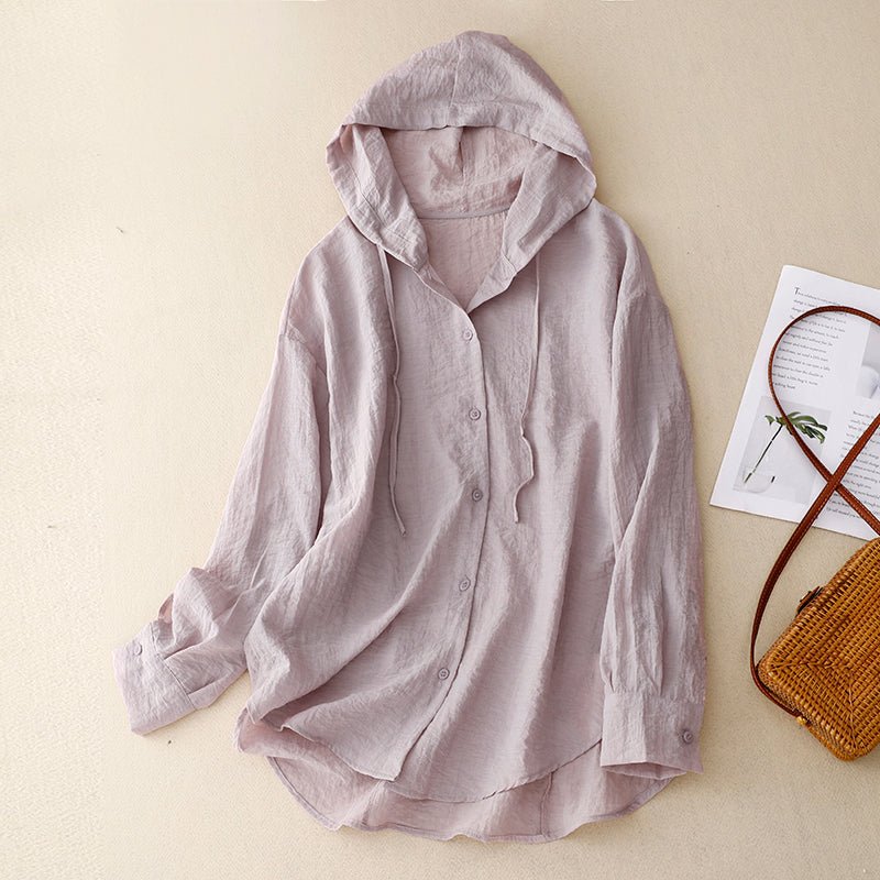 VICTORIA LINEN HOODIE - Prestiqlo