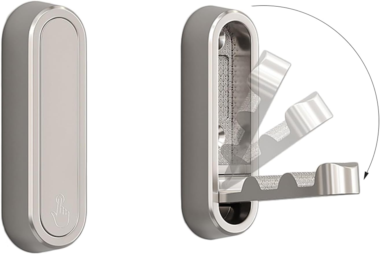 4PCS Folding Coat Hook, Heavy Duty Wall Hooks Made of Zinc Alloy, Foldable Gold Wall Hooks for Hanging Coats, Scarves, Hats, Bathrobes, Keys, Bags (Gold)