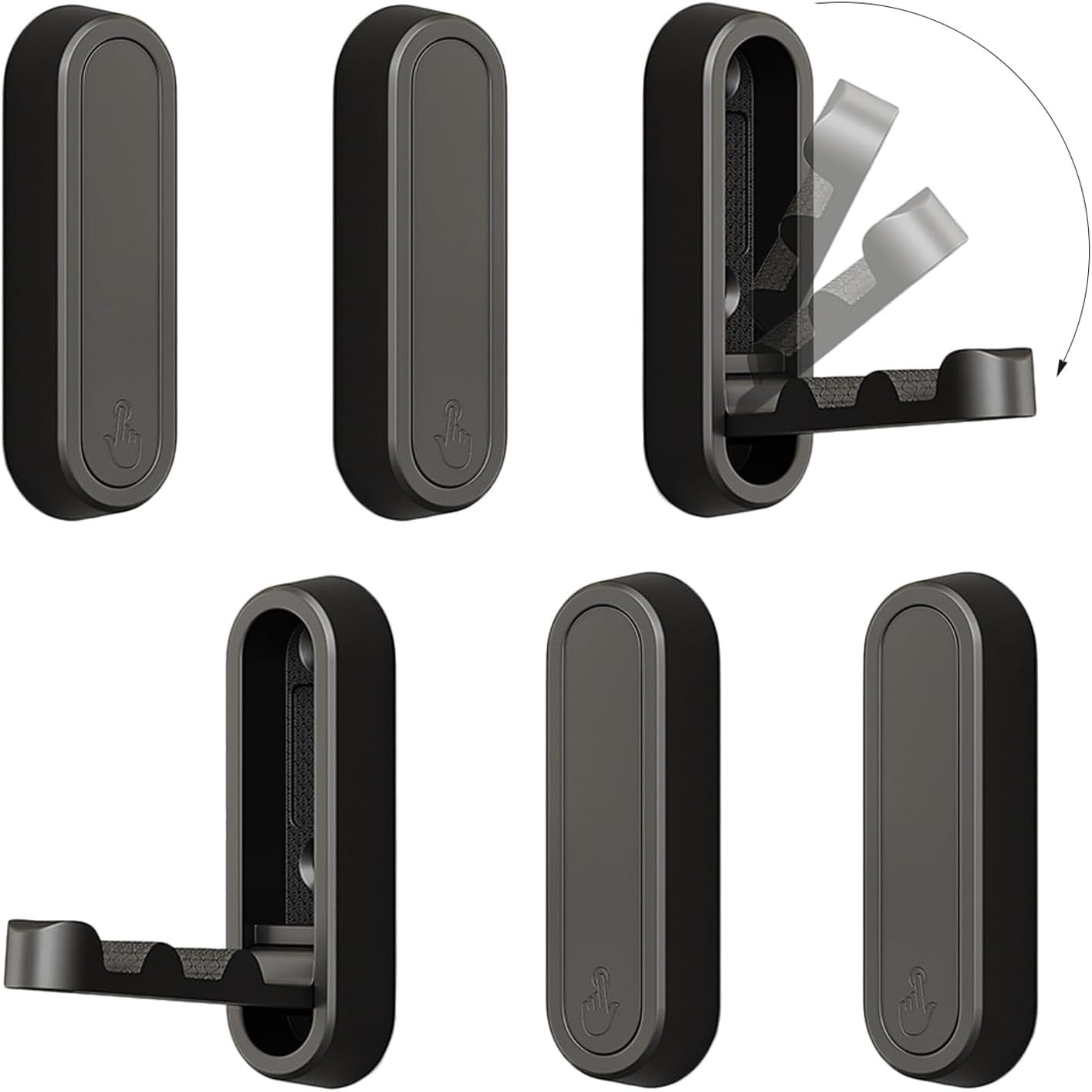 4PCS Folding Coat Hook, Heavy Duty Wall Hooks Made of Zinc Alloy, Foldable Gold Wall Hooks for Hanging Coats, Scarves, Hats, Bathrobes, Keys, Bags (Gold)