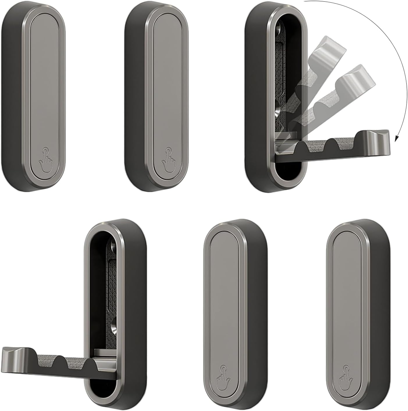 4PCS Folding Coat Hook, Heavy Duty Wall Hooks Made of Zinc Alloy, Foldable Gold Wall Hooks for Hanging Coats, Scarves, Hats, Bathrobes, Keys, Bags (Gold)