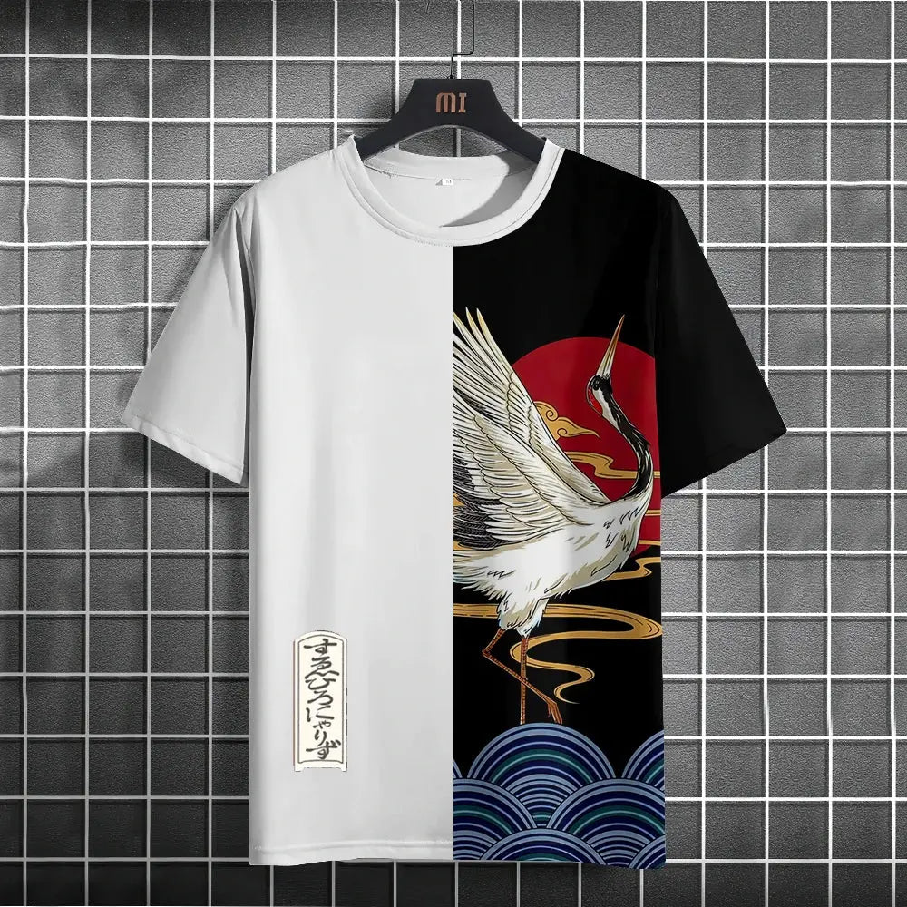 Japanese Samurai Cat 3D Print T-Shirt | Casual Fashion Tee for Men and Women - Prestiqlo