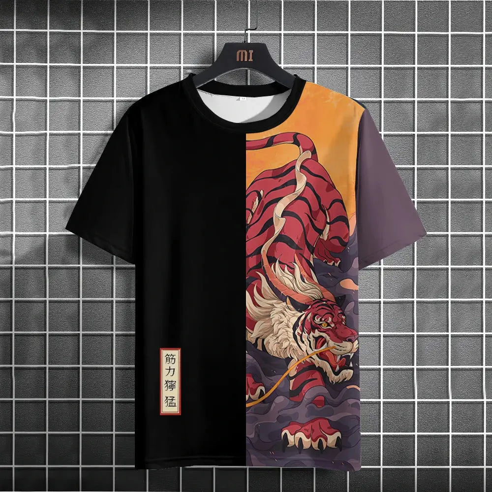 Japanese Samurai Cat 3D Print T-Shirt | Casual Fashion Tee for Men and Women Prestiqlo