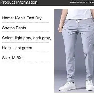 Men‘s Fast Dry Stretch Pants - Prestiqlo