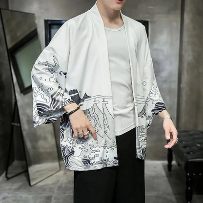 Men's Oversized Kimono Cardigan | Men's Oversized Kimono Cardigan Prestiqlo