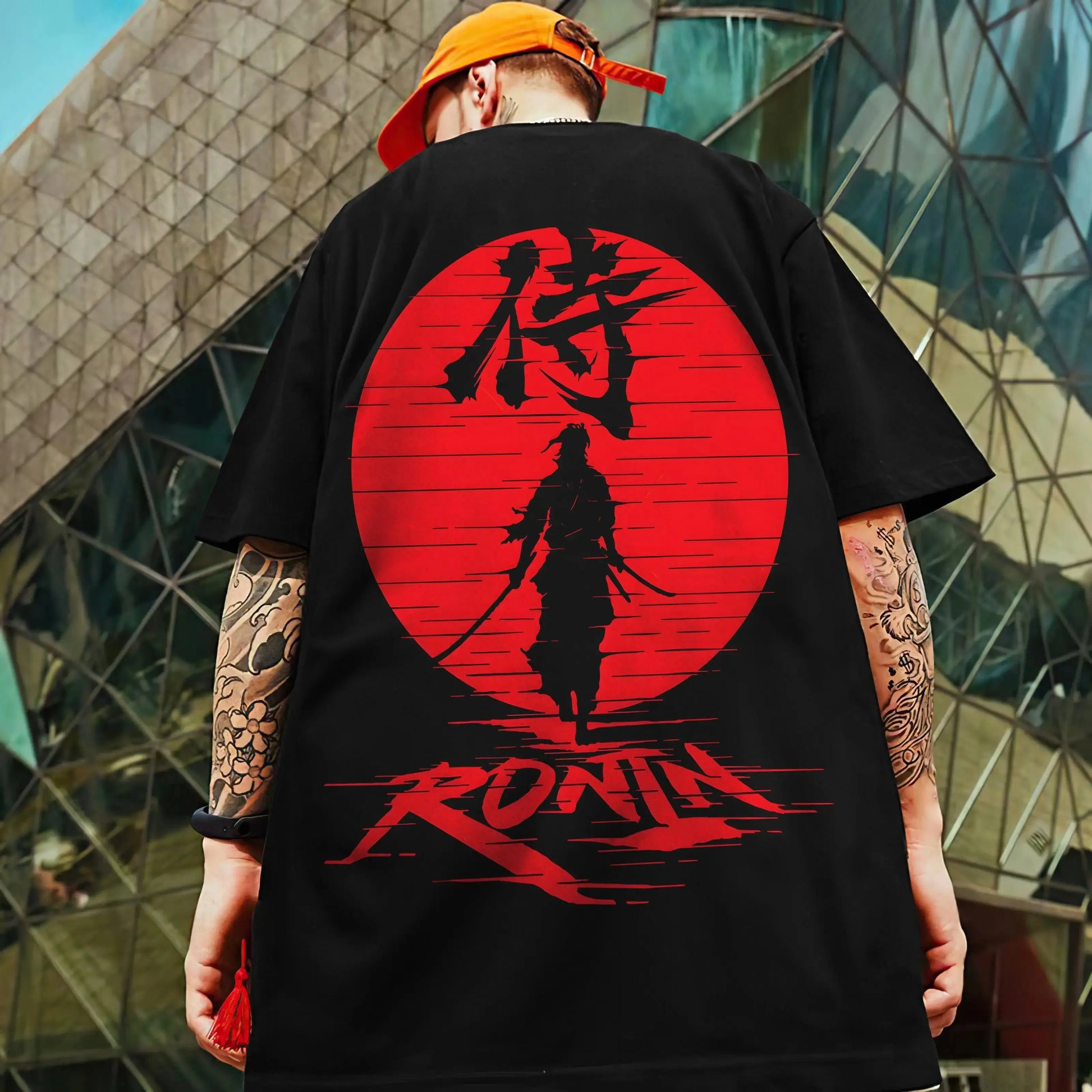 Men's Retro 3D Samurai Sword Print T-Shirt | Loose Fit Harajuku Style Short Sleeve Tee Prestiqlo