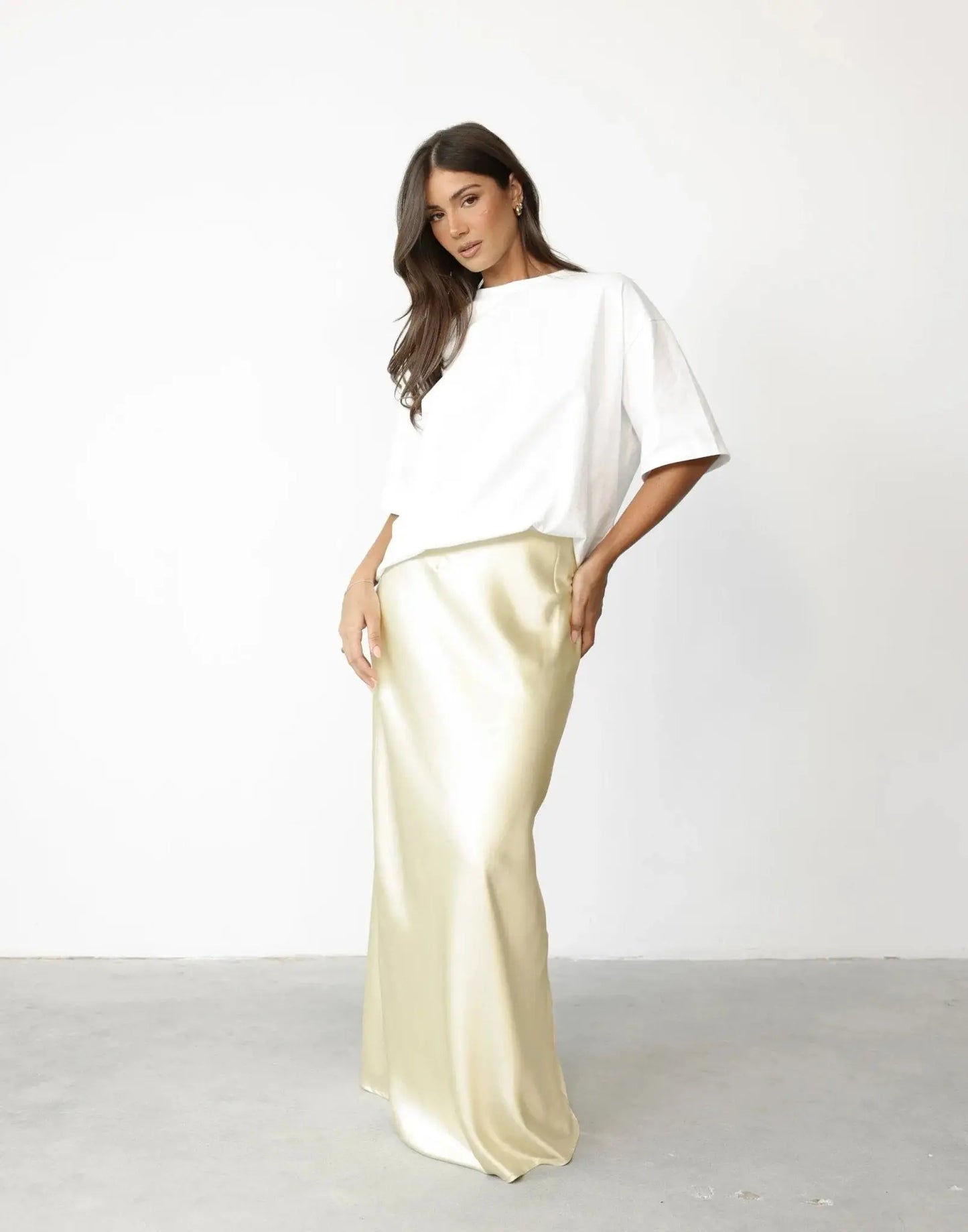 Sincerity Lemon Maxi Skirt - Prestiqlo