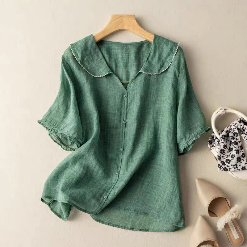 ADÈLE LINEN BLOUSE - Prestiqlo