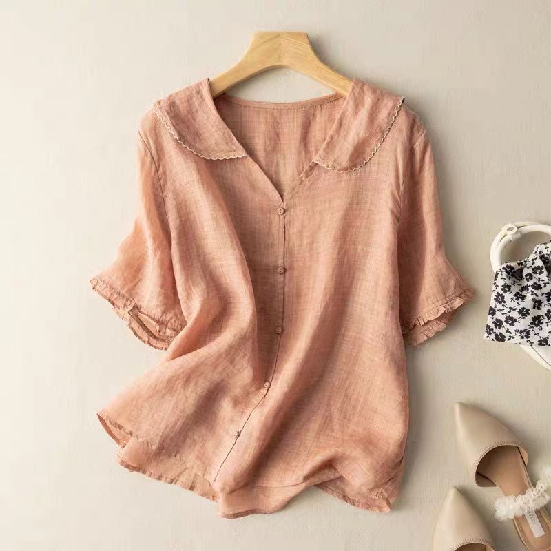 ADÈLE LINEN BLOUSE - Prestiqlo