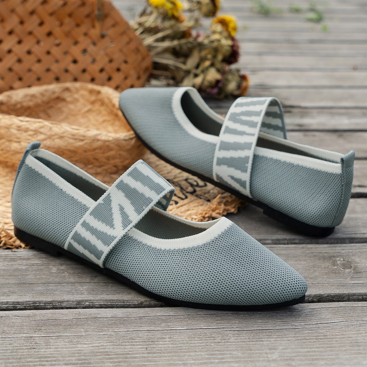 Aria Signature Knit Flats - Prestiqlo