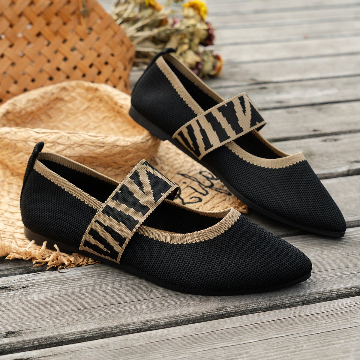 Aria Signature Knit Flats - Prestiqlo