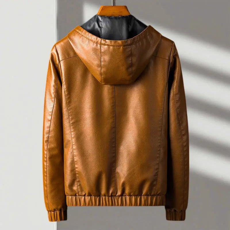 Aspen Hooded Leather Jacket - Prestiqlo