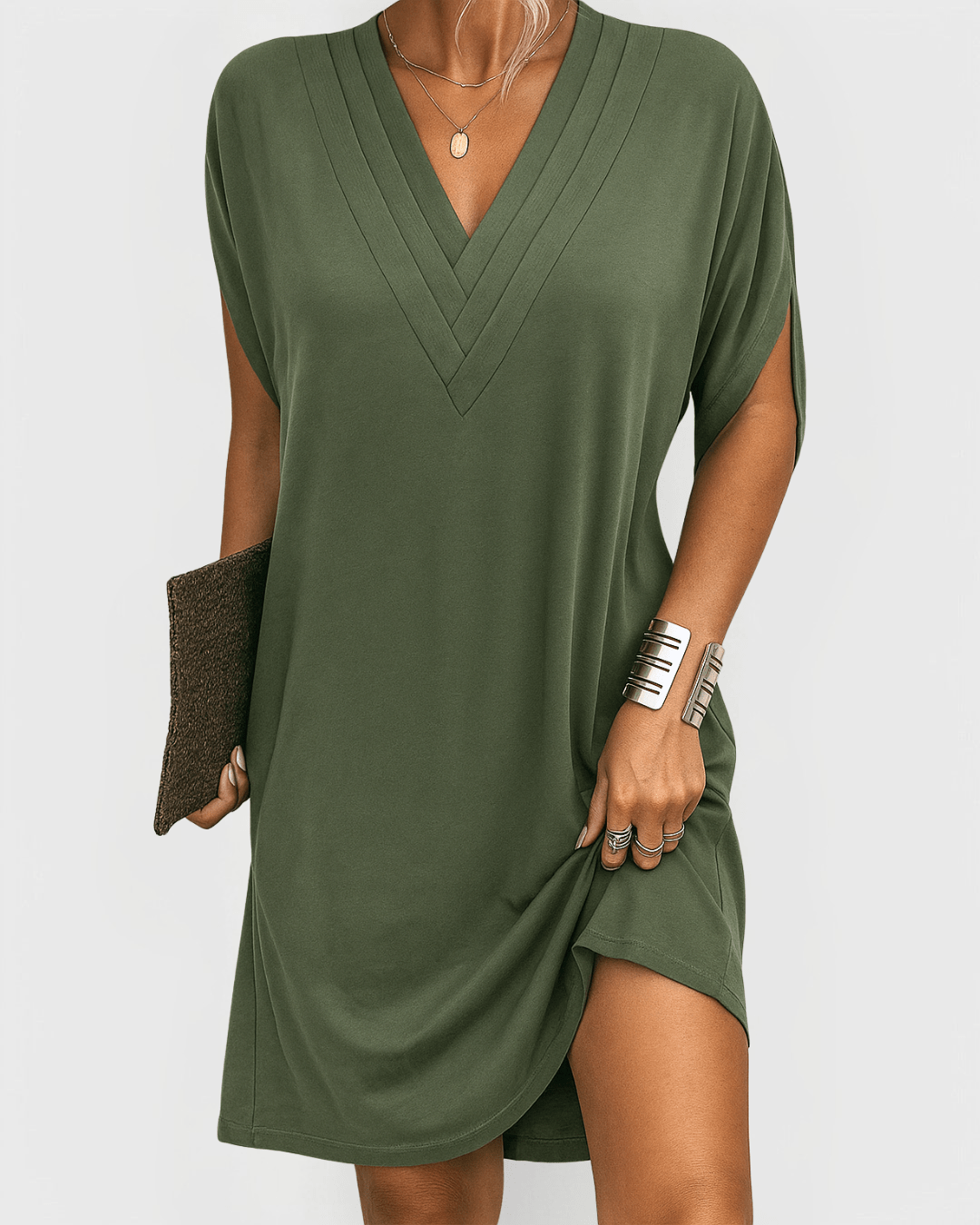 Athena Elegant Flowing Dress - Prestiqlo