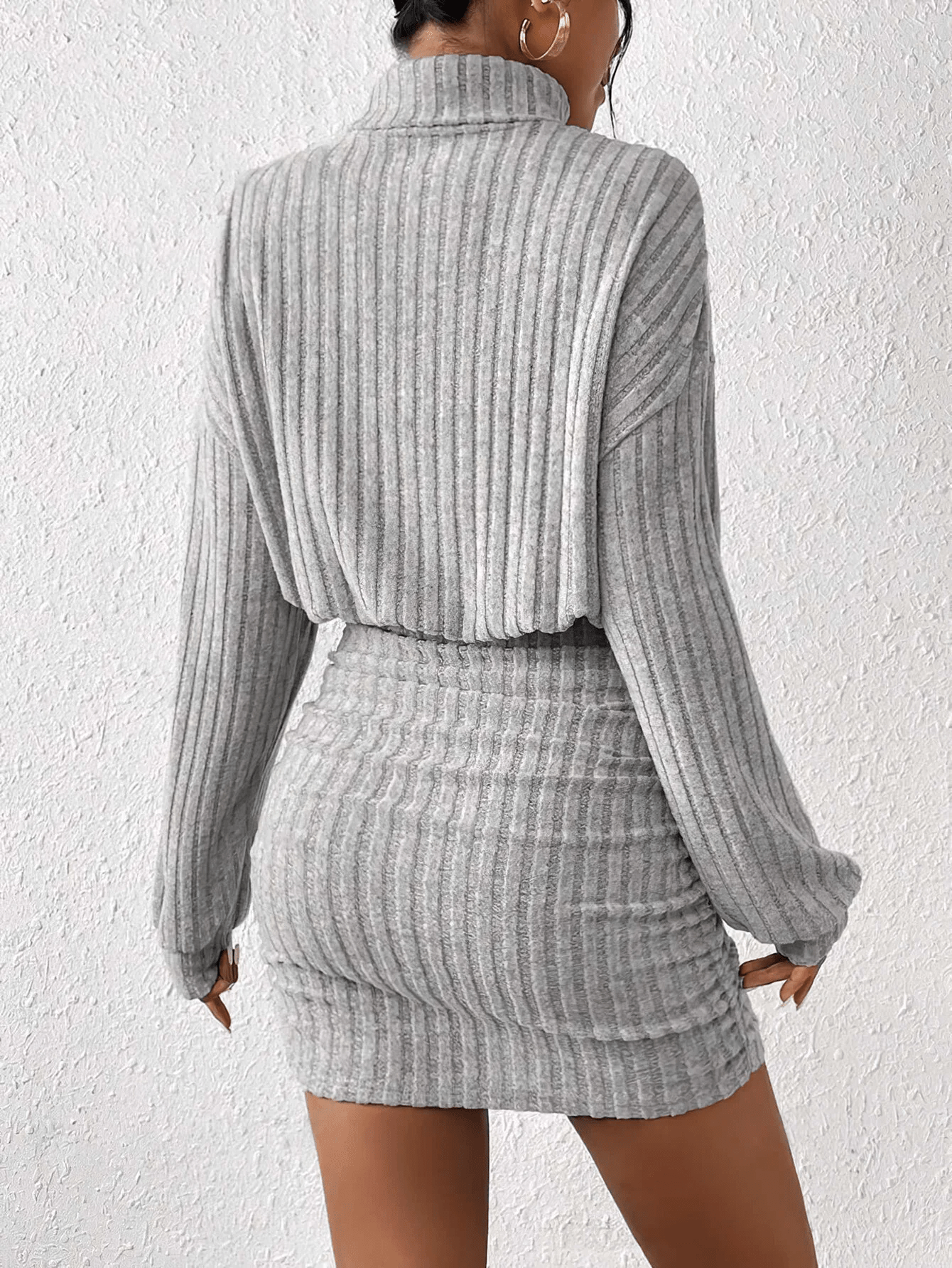 Ava Ribbed Sweater - Dress - Prestiqlo