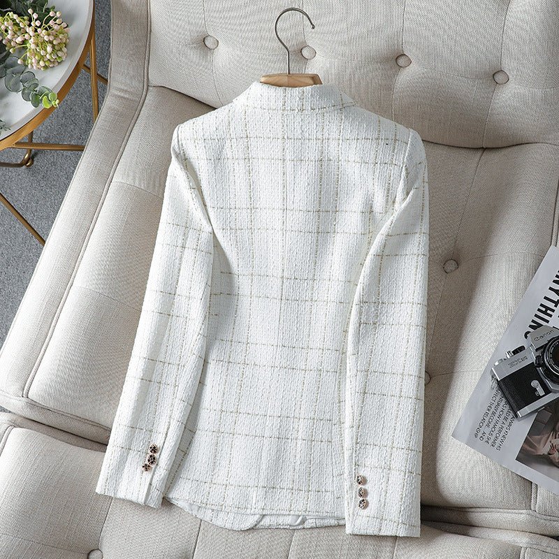 CELINA™ PLAID BLAZER - Prestiqlo