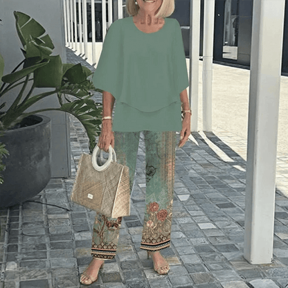Megan | Printed Lounge Set - Prestiqlo