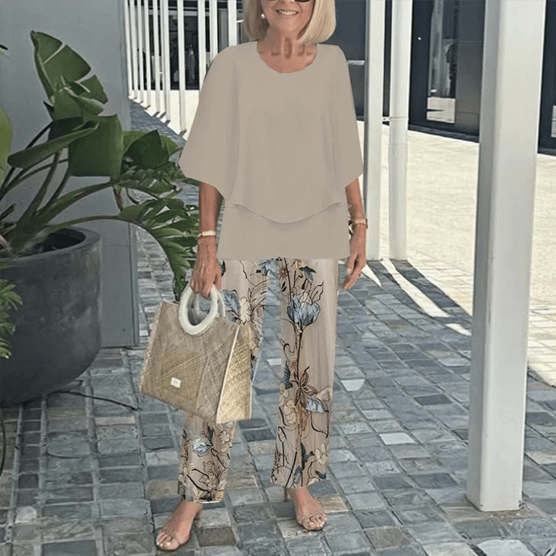 Megan | Printed Lounge Set - Prestiqlo