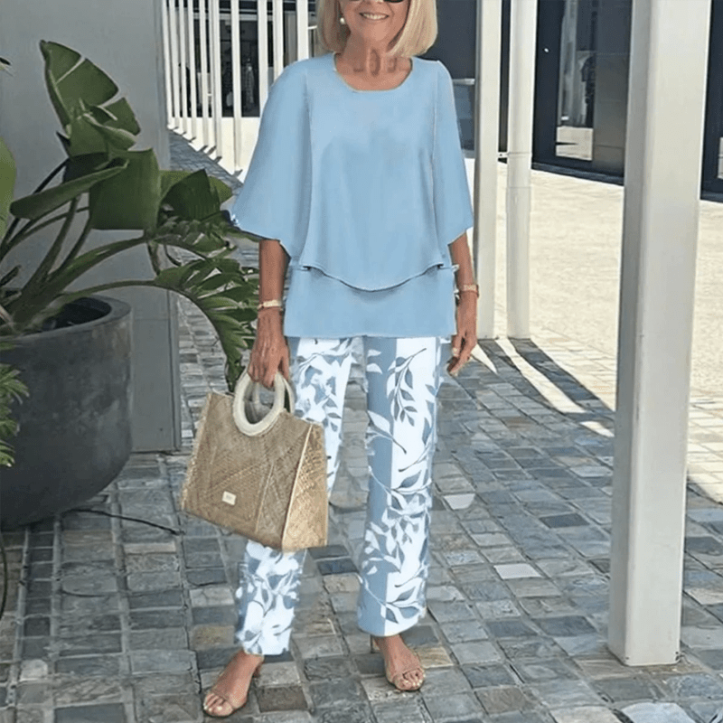 Megan | Printed Lounge Set - Prestiqlo