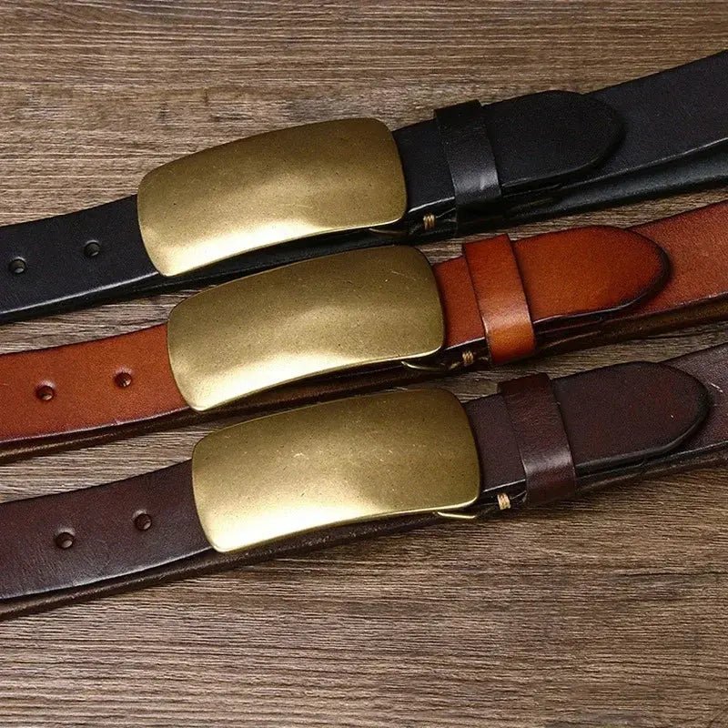 Odin Brass Buckle Belt - Prestiqlo