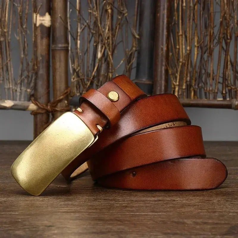 Odin Brass Buckle Belt - Prestiqlo