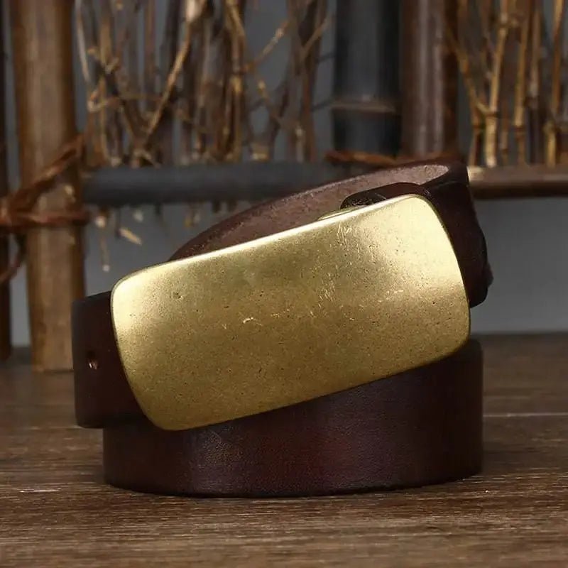 Odin Brass Buckle Belt - Prestiqlo