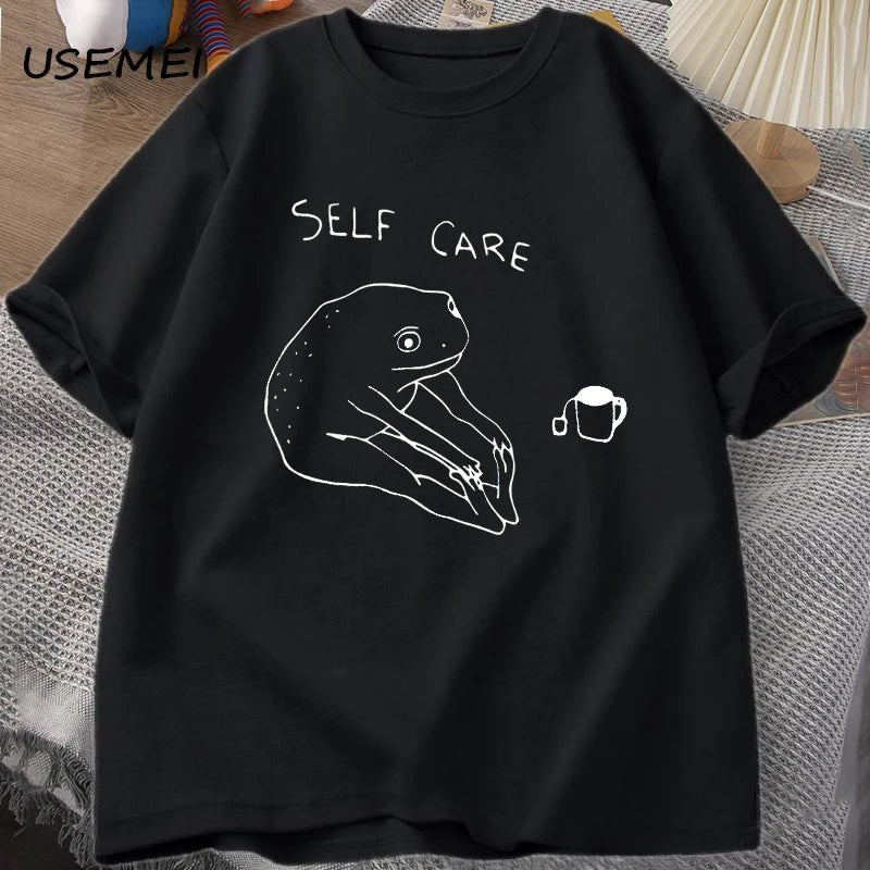 Retro Frog Self Care T-Shirt - Prestiqlo