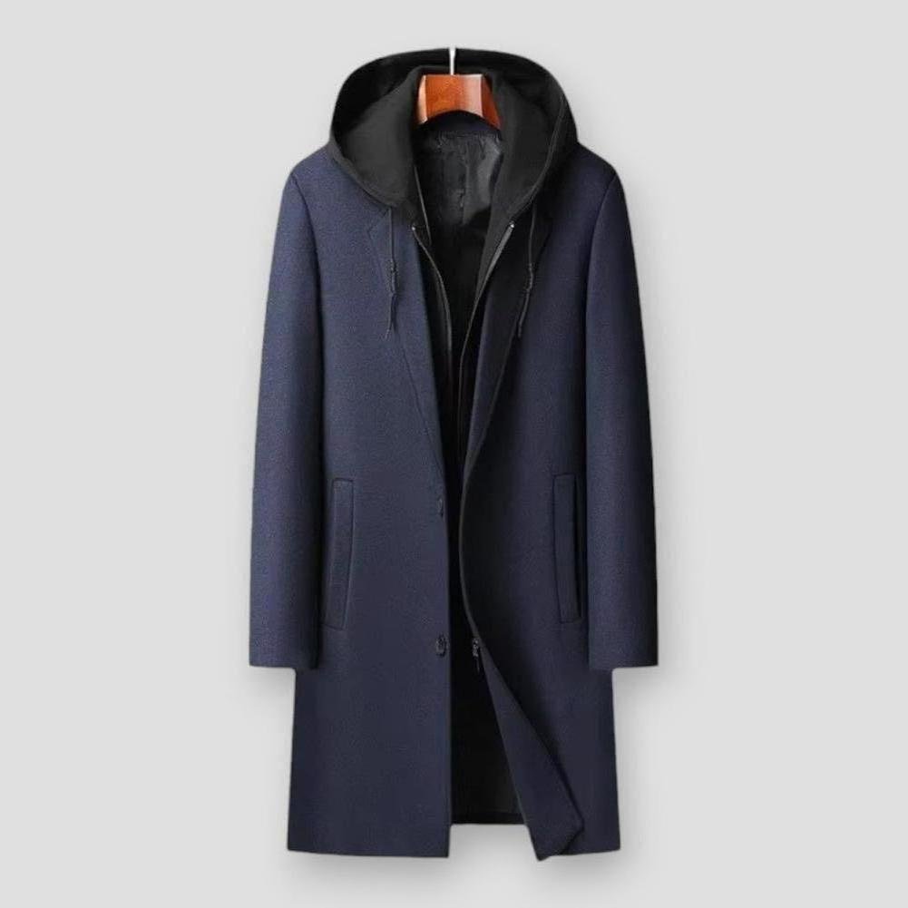 Saint Morris Troy Hooded Long Coat - Prestiqlo