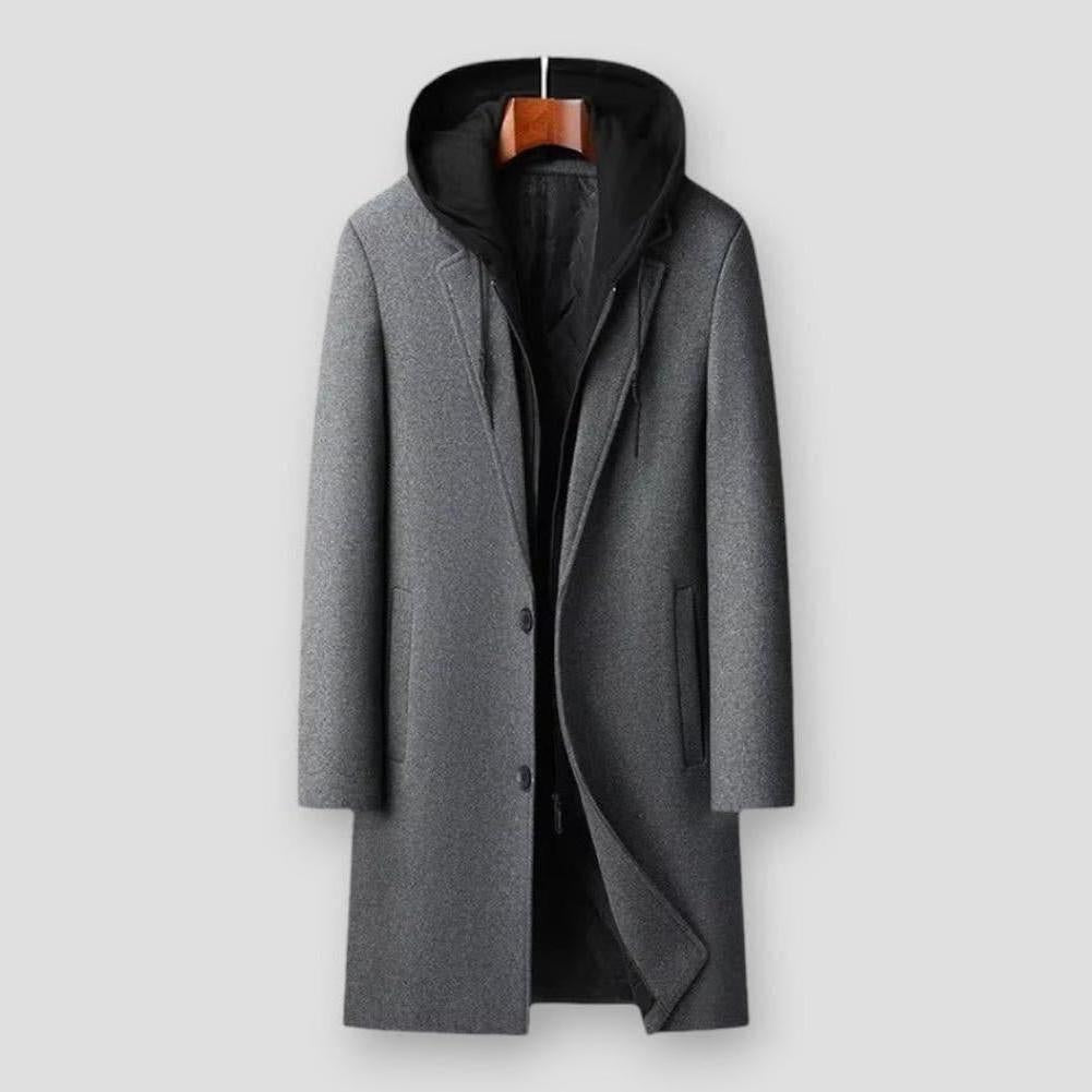 Saint Morris Troy Hooded Long Coat - Prestiqlo