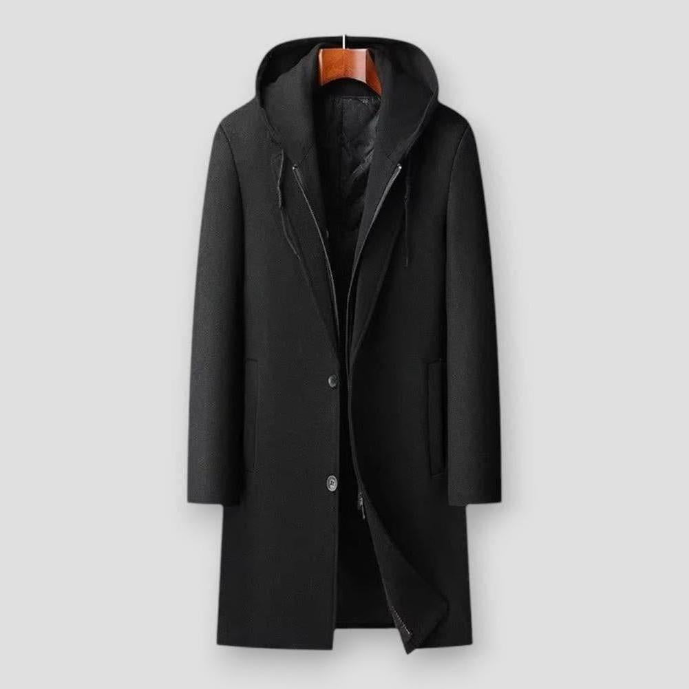 Saint Morris Troy Hooded Long Coat - Prestiqlo