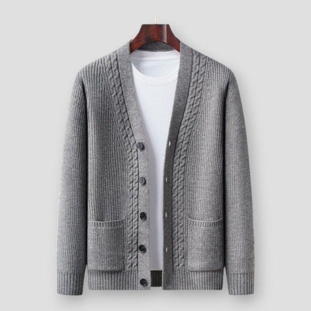 Sky Madrid Davis Long Sleeve Knitted Cardigan - Prestiqlo